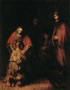 Rembrandt van rijn Return of the Prodigal Son oil on canvas